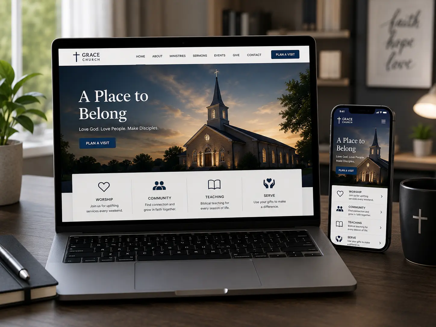 Responsive Church Website Design